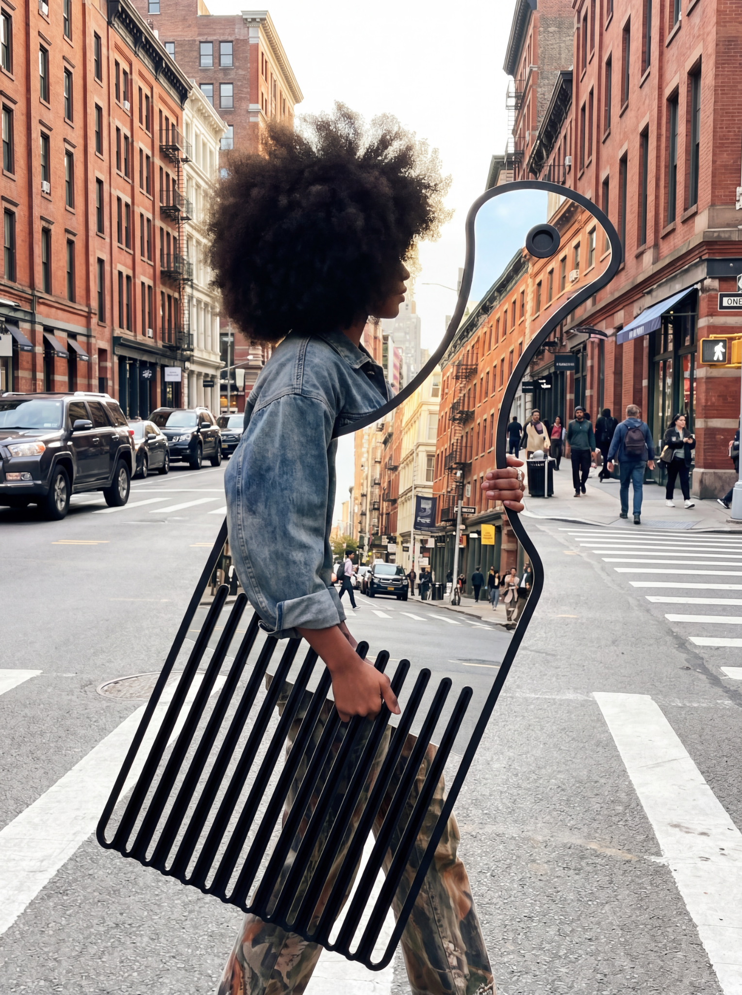 Afro Comb Mirror